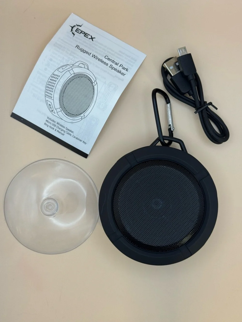 Portable EPEX Central Park Rugged Wireless Bluetooth Speaker Hangs Anywhere - Picture 10 of 16